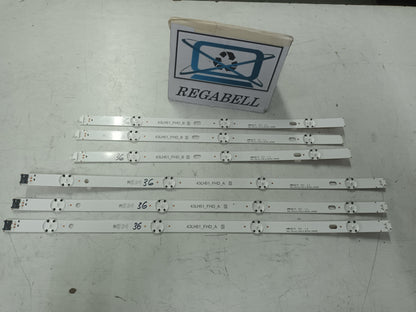 KIT 6 tiras de retroiluminación de LG43LK5100PLA