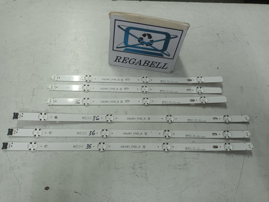 KIT 6 tiras de retroiluminación de LG43LK5100PLA