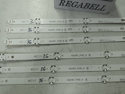 KIT 6 tiras de retroiluminación de LG43LK5100PLA