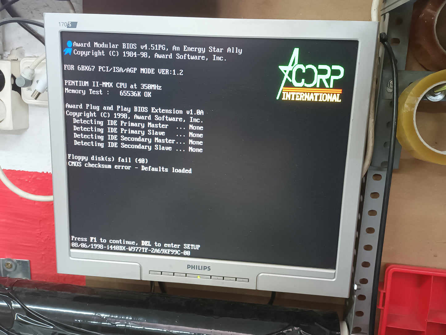 PLACA BASE PC, ACORP 6BX67, (P-34)