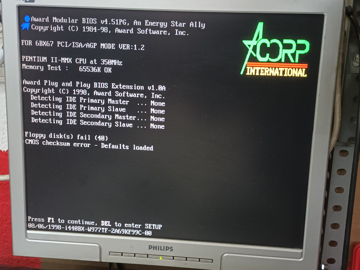 PLACA BASE PC, ACORP 6BX67, (P-34)