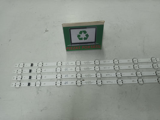 LG55UP751C0ZF, KIT 4 TIRAS LED (ref,45) NUEVAS