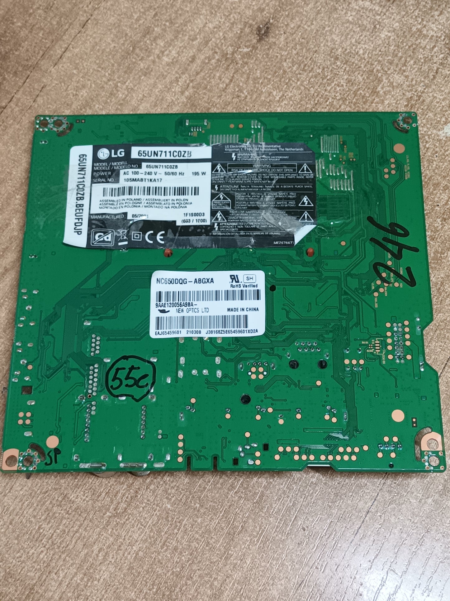 Placa main, EAX69083603(1.0), EBT66531303, de tv LG65UN711C0ZB, NUEVA SIN USAR,