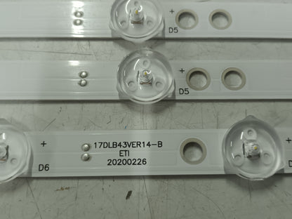 TOSHIBA 43UA3083DG, KIT TIRAS LED, (ref,68)