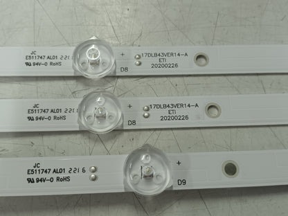 TOSHIBA 43UA3083DG, KIT TIRAS LED, (ref,68)