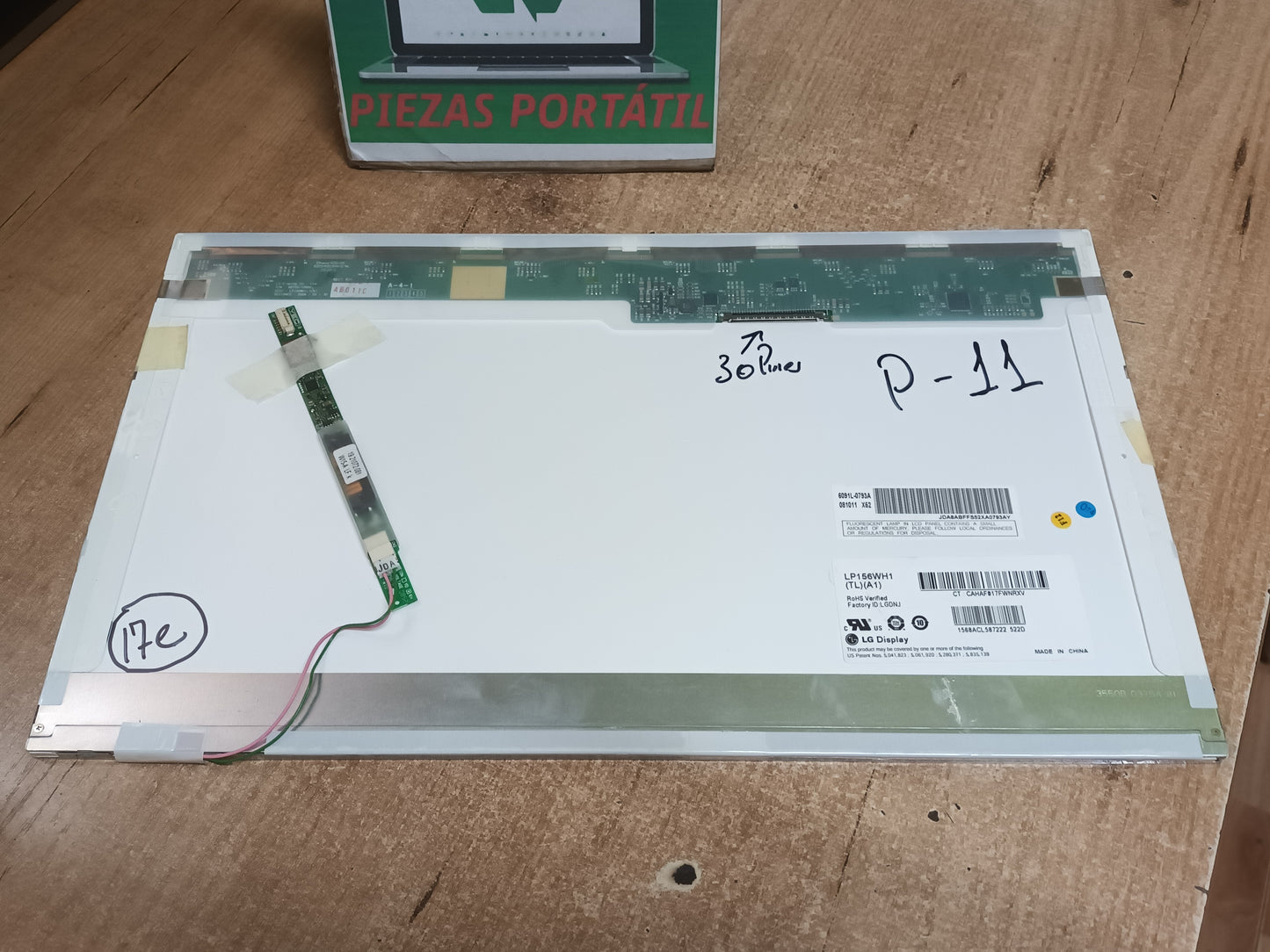 Pantalla LP156WH1(TL)(A1), brillo, 30 pines,