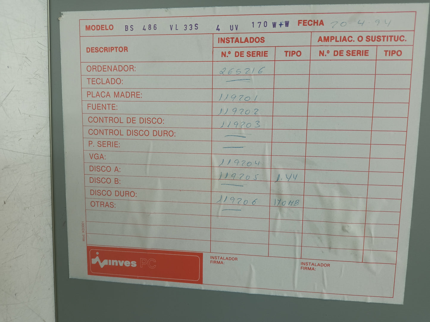 pc retro, inves bs-487     (n-11)