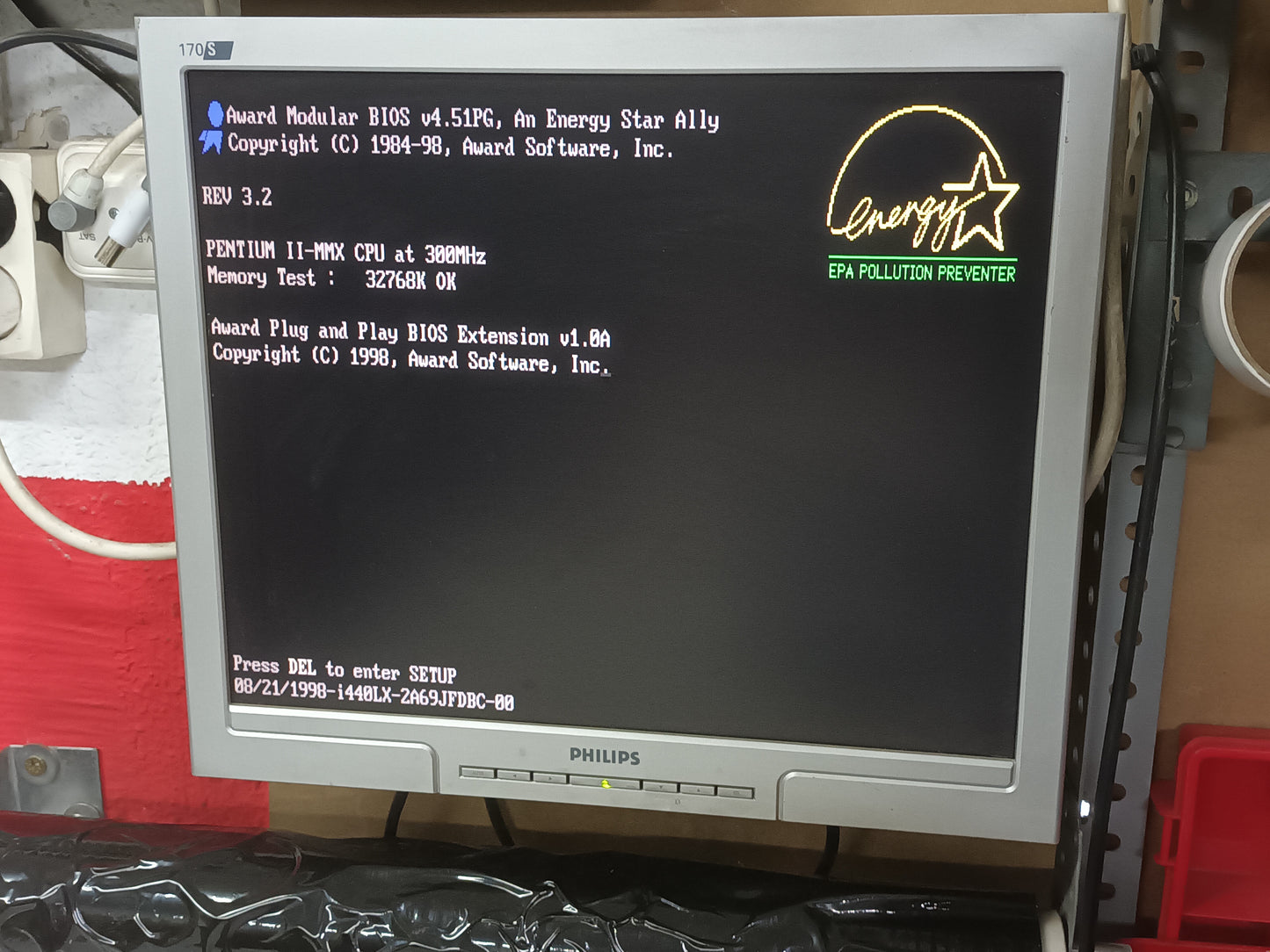 Placa base retro, con pentium II, 300mhz, (p-36)