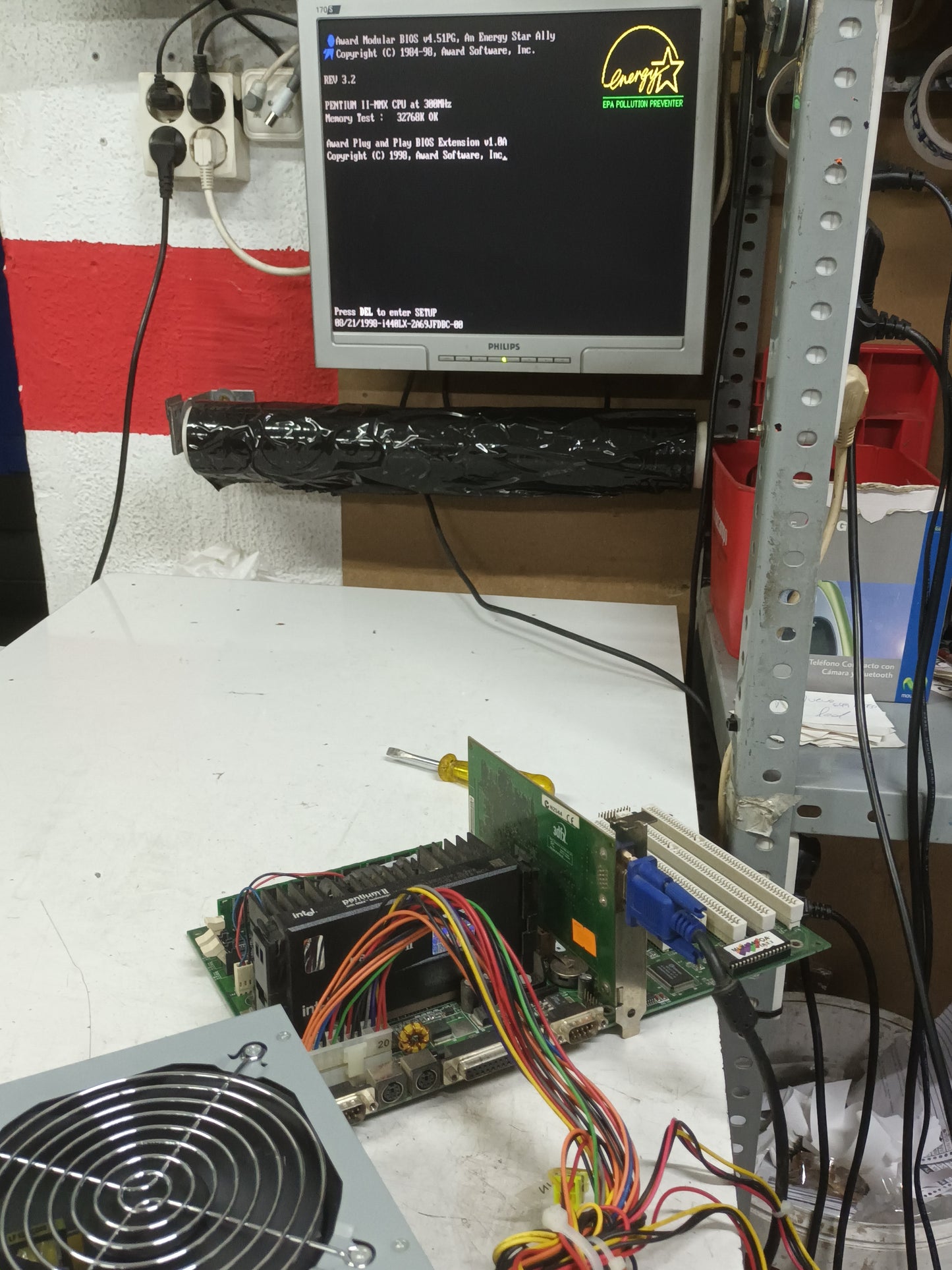 Placa base retro, con pentium II, 300mhz, (p-36)