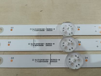 inves led 43 4K SMART, KIT TIRAS LED (ref,93)