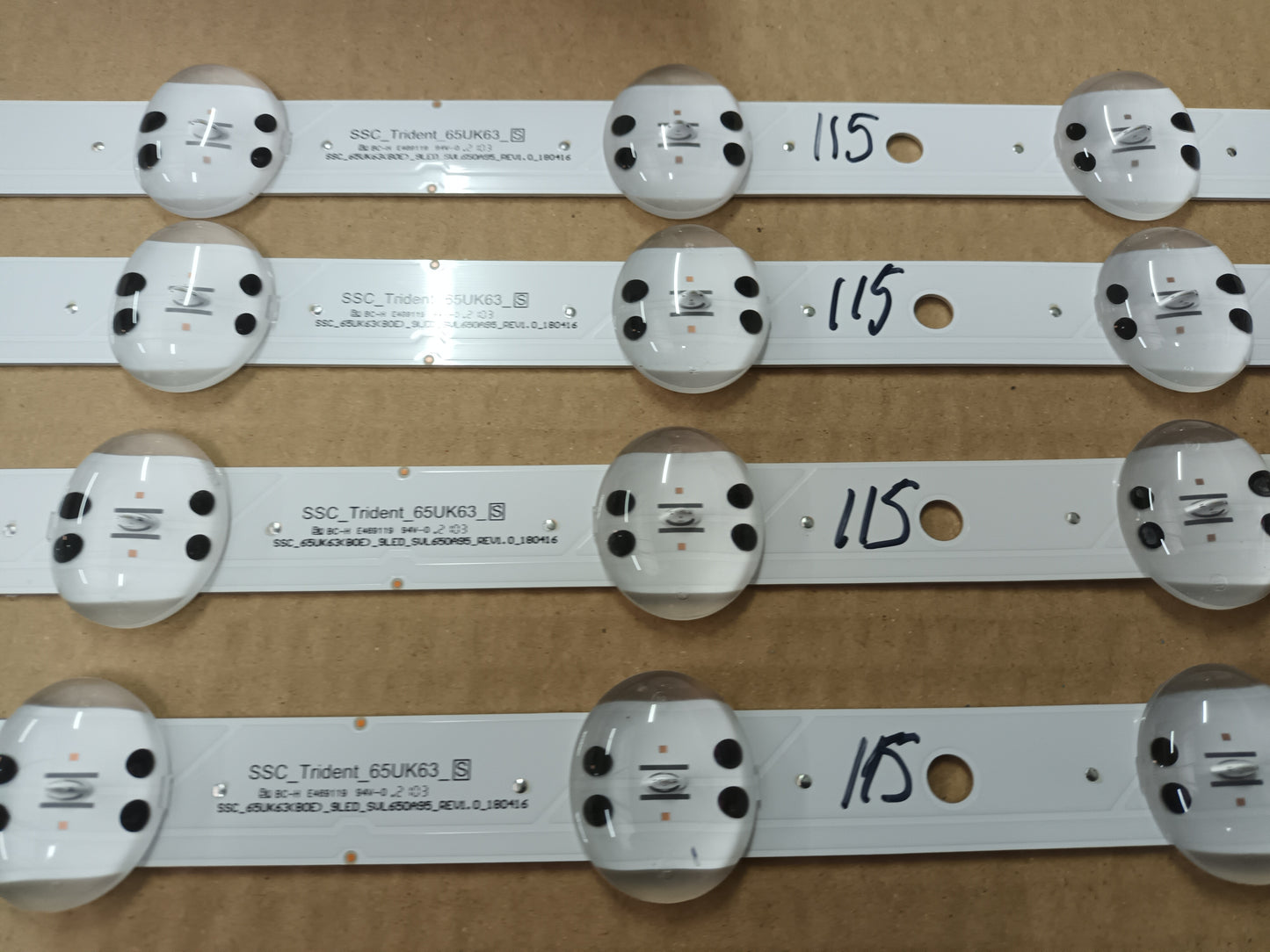 LG65UN751C0ZB, KIT 4 TIRAS LED (ref,115)
