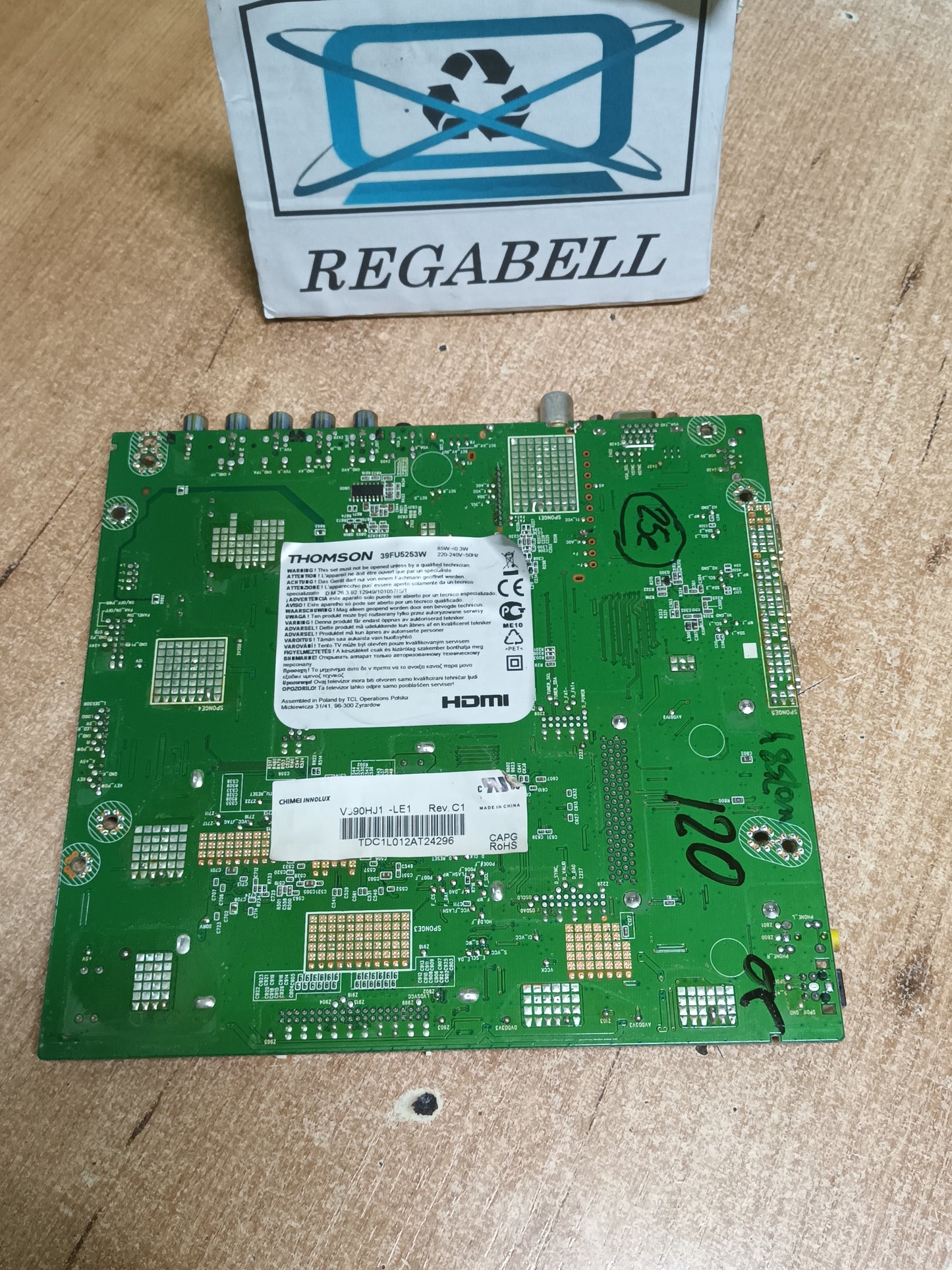 40-MT10B2-MAC2HG, placa main, de tv THOMSON 39FU5253W