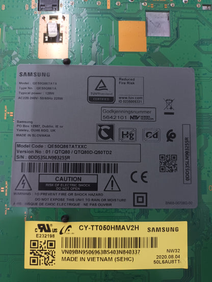 PLACA MAIN, BN41-02749A, BN94-16171L, de tv SAMSUNG UE50NU8075T, NUEVA SIN USAR