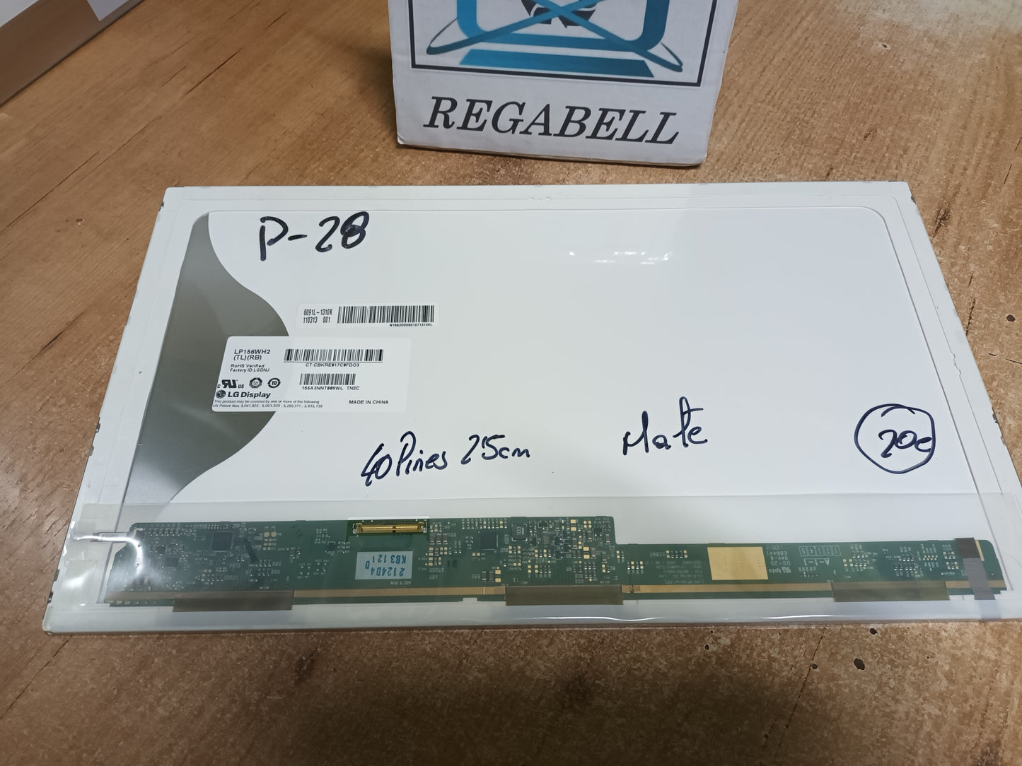 Pantalla LP156WP2(TL)(RB), MATE, 40 pines,