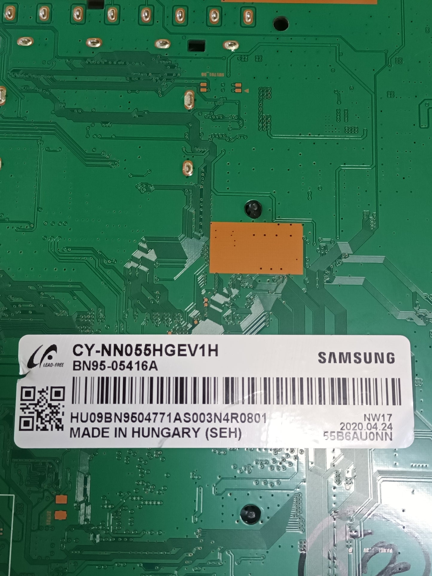 PLACA MAIN, BN41-02703C, BN94-15013L, de tv SAMSUNG UE55RU7072U,