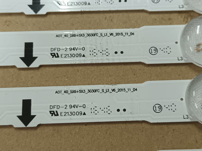 KIT 10 tiras de retroiluminación de SAMSUNG UE40J6240AK