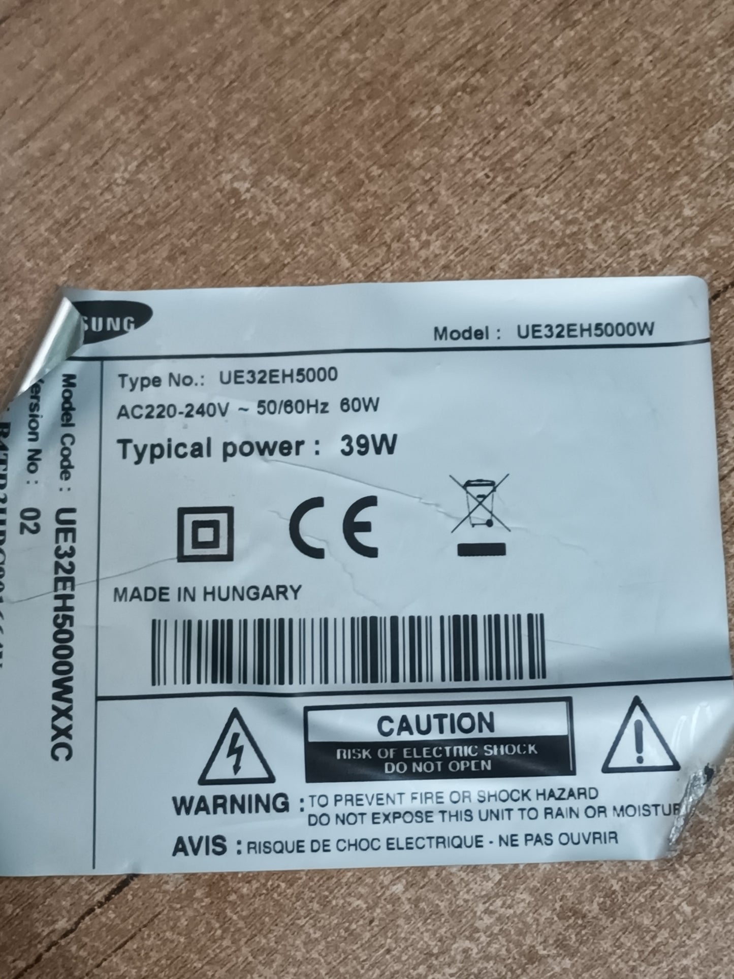 BN41-01797A, BN97-06361A, DE TV UE32EH5000W,