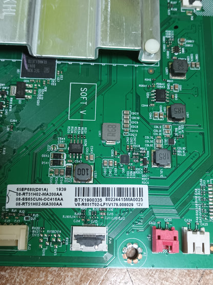Placa main, 40-RT51H1-MAD2HG, de una tv TCL 65EP680,