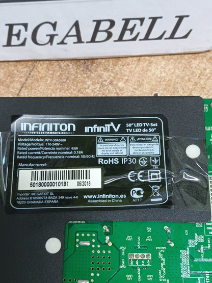 Placa main, TP.MT5510S.PB802, de TV INFINITON INTV-50AS880,
