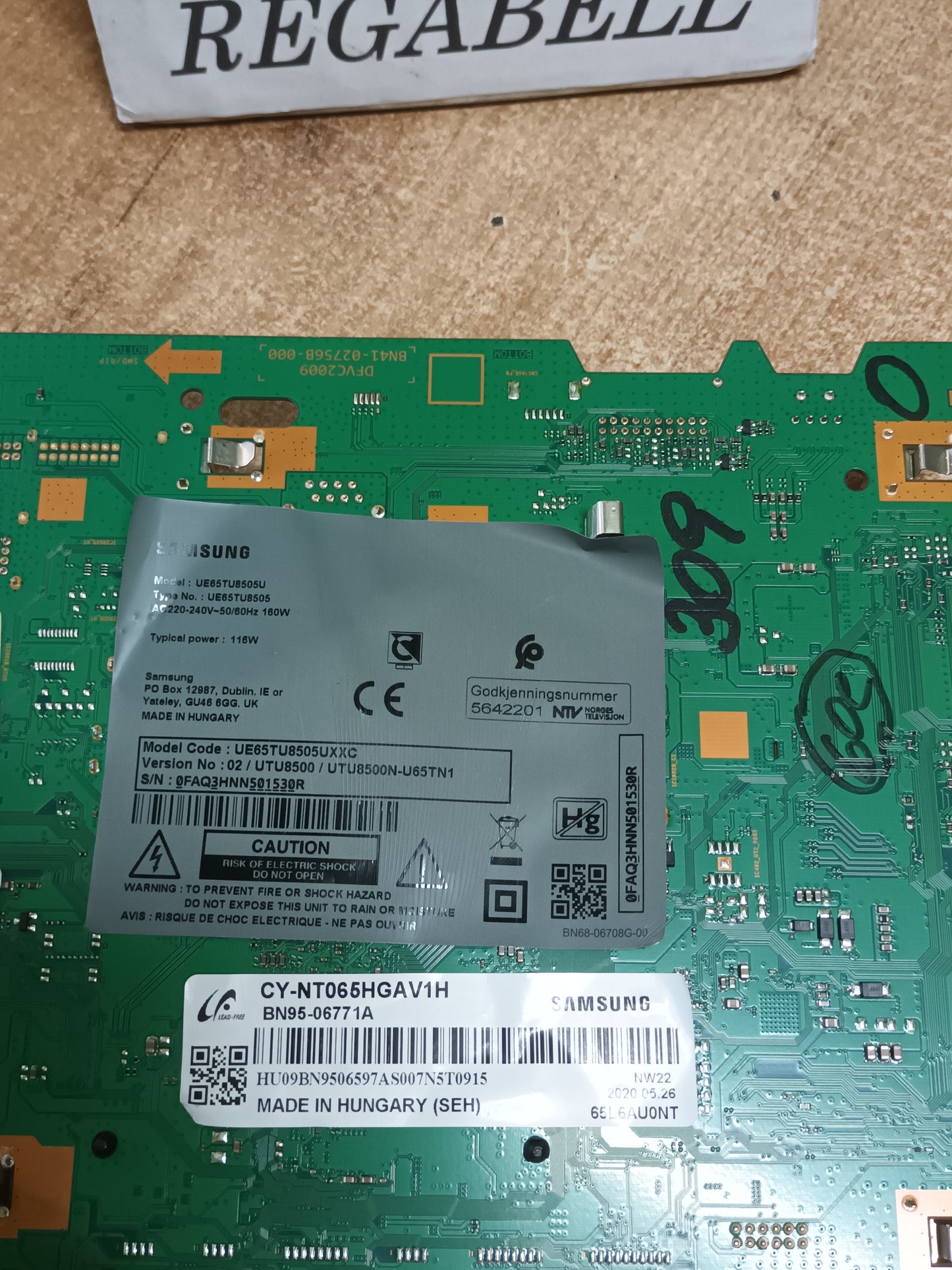 PLACA MAIN, BN41-02756B, BN94-15431Q, de TV SAMSUNG UE65TU8505U