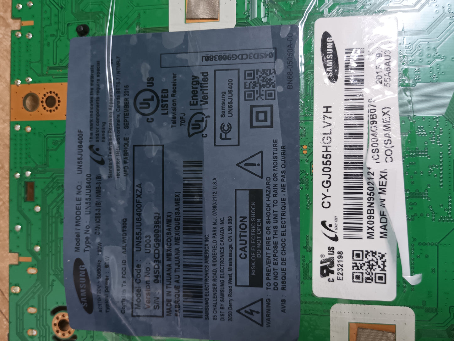 PLACA T-COM, BN97-09209A desmontada de tv SAMSUNG UN55JU6400F,