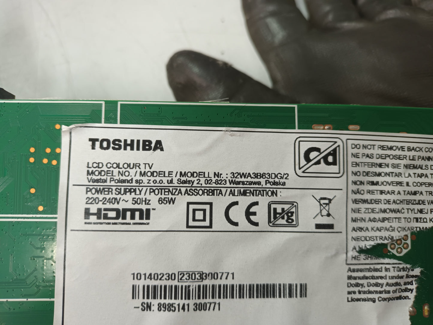 PEANA TV TOSHIBA 32WA3B63DG/2, (ref.85)