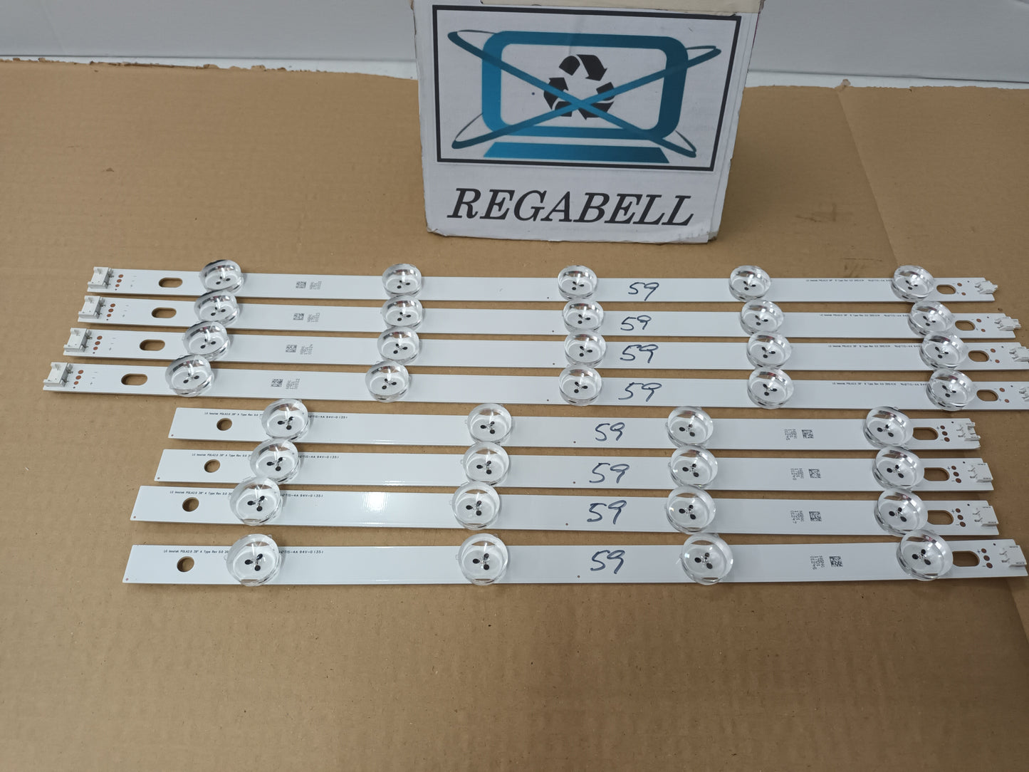 KIT 8 tiras de retroiluminación de LG39LN575S