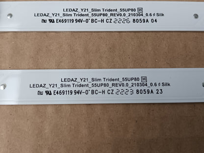 KIT 7 tiras de retroiluminación de LG55UQ80006LB,
