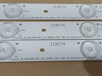 HISENSE LHD32K224WCEU, KIT TIRAS LED (ref,180)