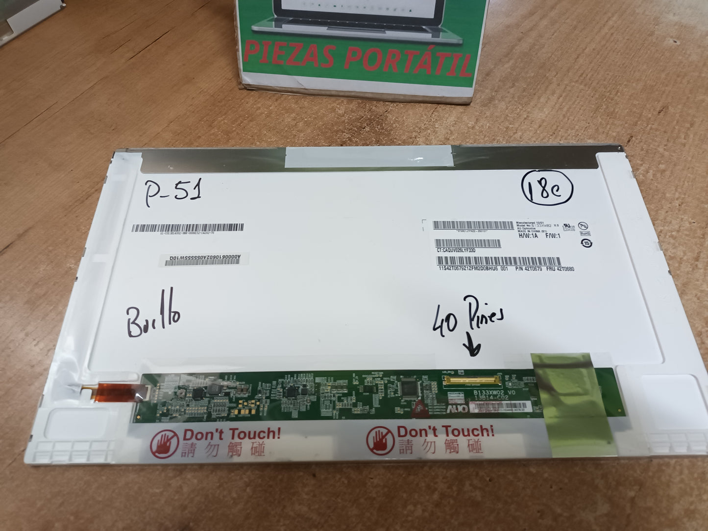 Pantalla B133XW02 V.0,