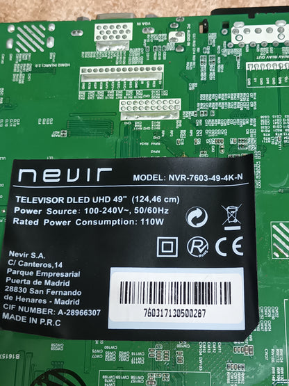 T.MS3463S.U851, PLACA MAIN de tv NEVIR NVR-7603-49-4K-N