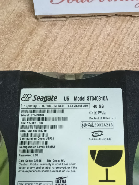 seagate ST340810A, 40gb, 3.5  vintage