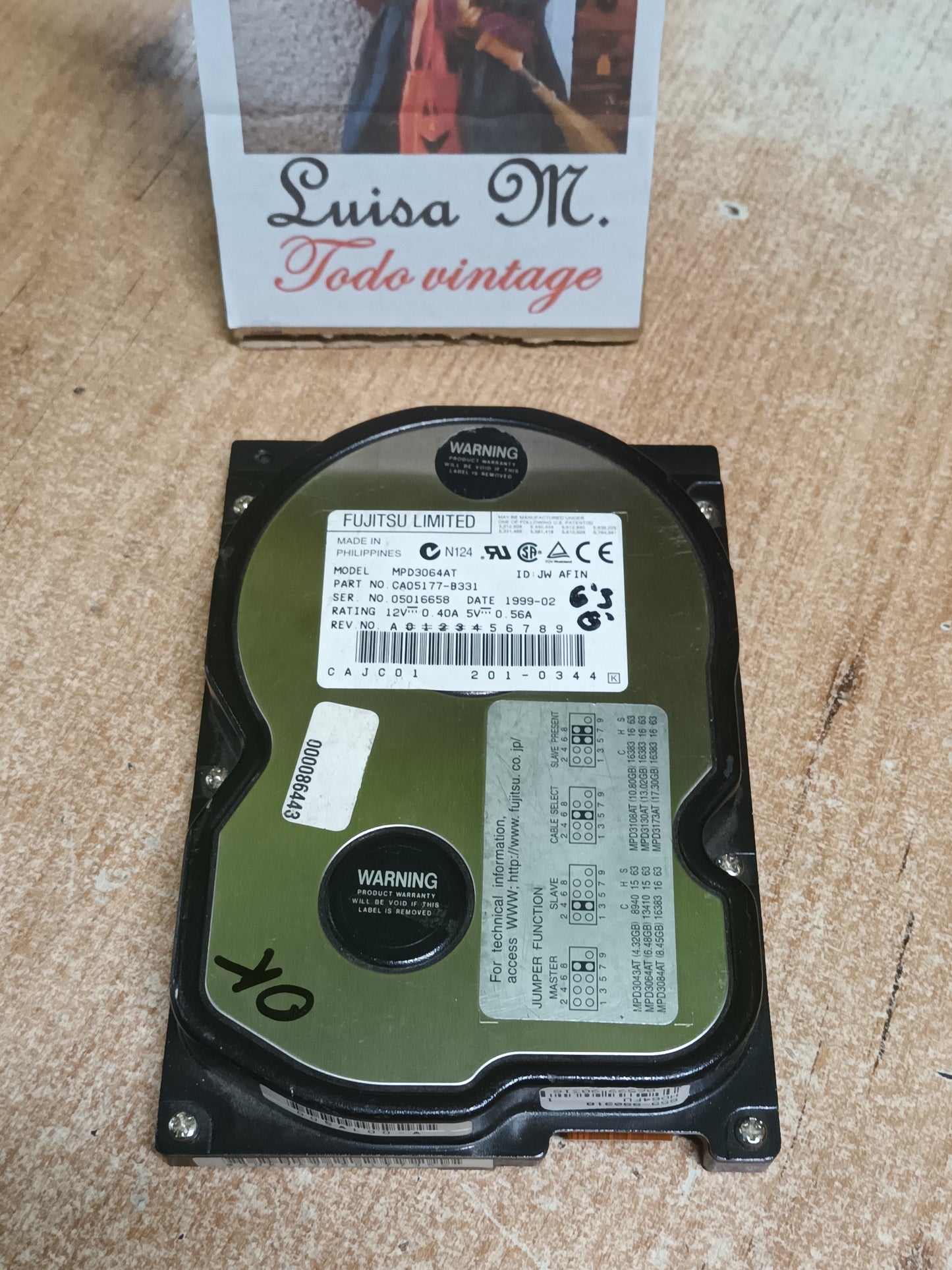 DISCO PC, FUJITSU MPD3064AT, 6.4GB