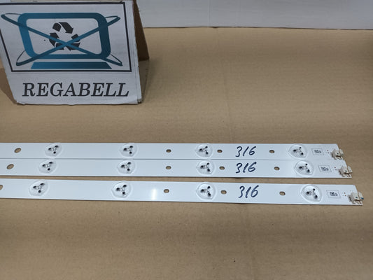 TOSHIBA 32W2333D, KIT TIRAS LED (ref,316)