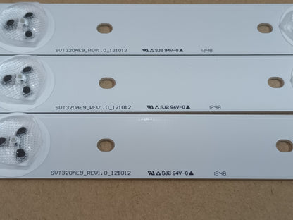 KIT 3 tiras de retroiluminación de TOSHIBA 32W2333D