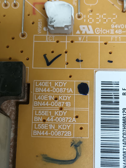 BN44-00871A, de tv SAMSUNG UE40K5570SU,