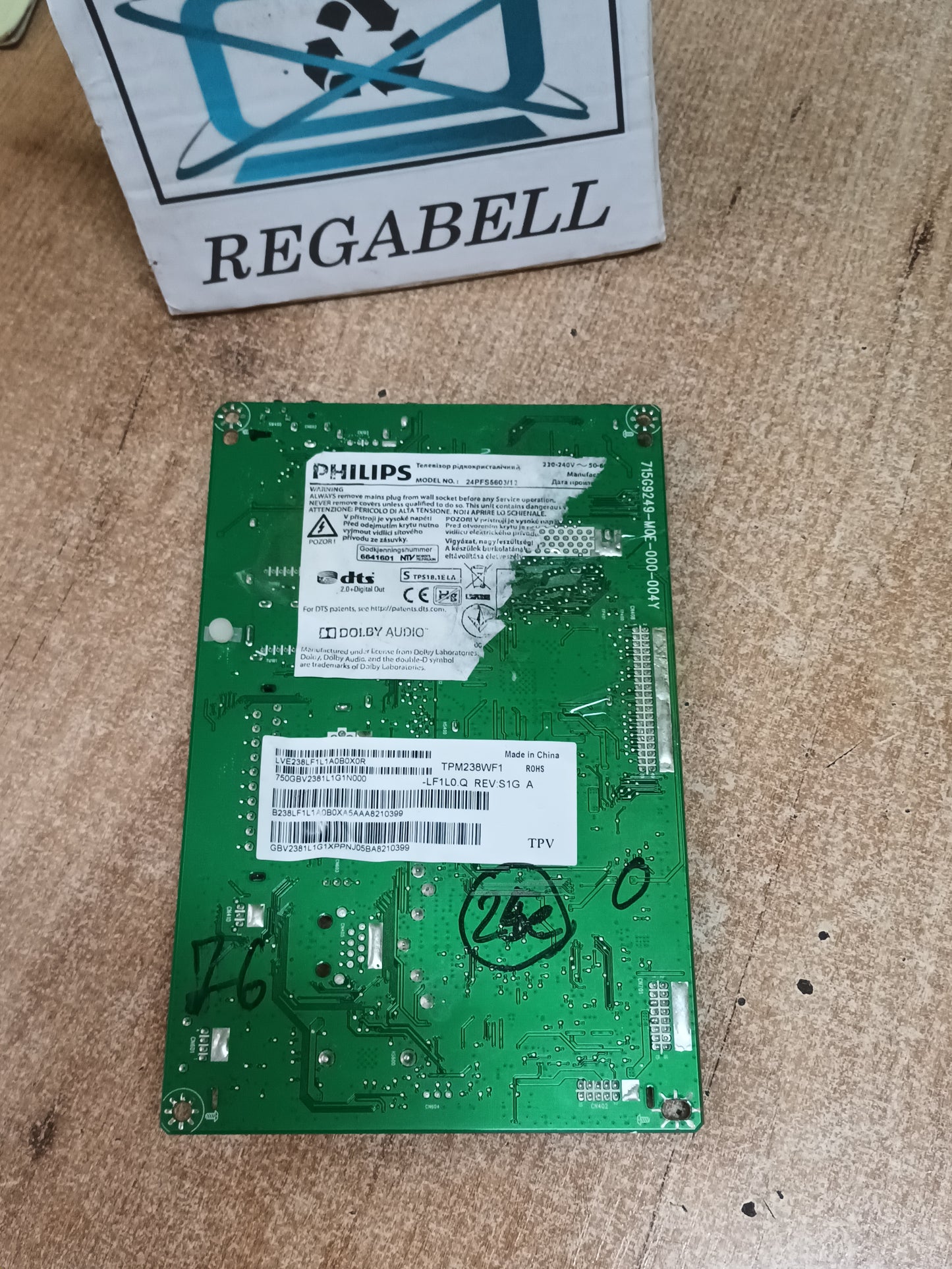 Placa main, 715G9249-M0E-000-004Y, de TV PHILIPS 24PFS5603/12,