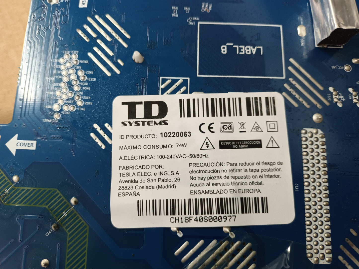 TD SYSTEMS 10220063, componentes de tv, (ref-26)