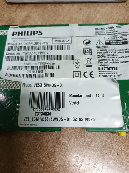 VESTEL 17MB95S-1, PLACA MAIN, de TV PHILIPS 32PFL3008H/12,