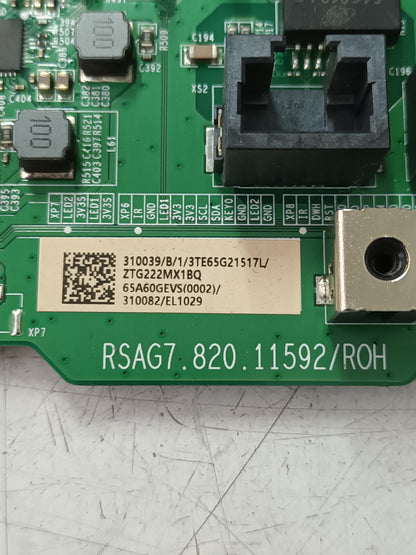 PLACA MAIN, RSAG7.820.11592/ROH, (NUEVA SIN USAR) de tv HISENSE 65A7GQ&nbsp;