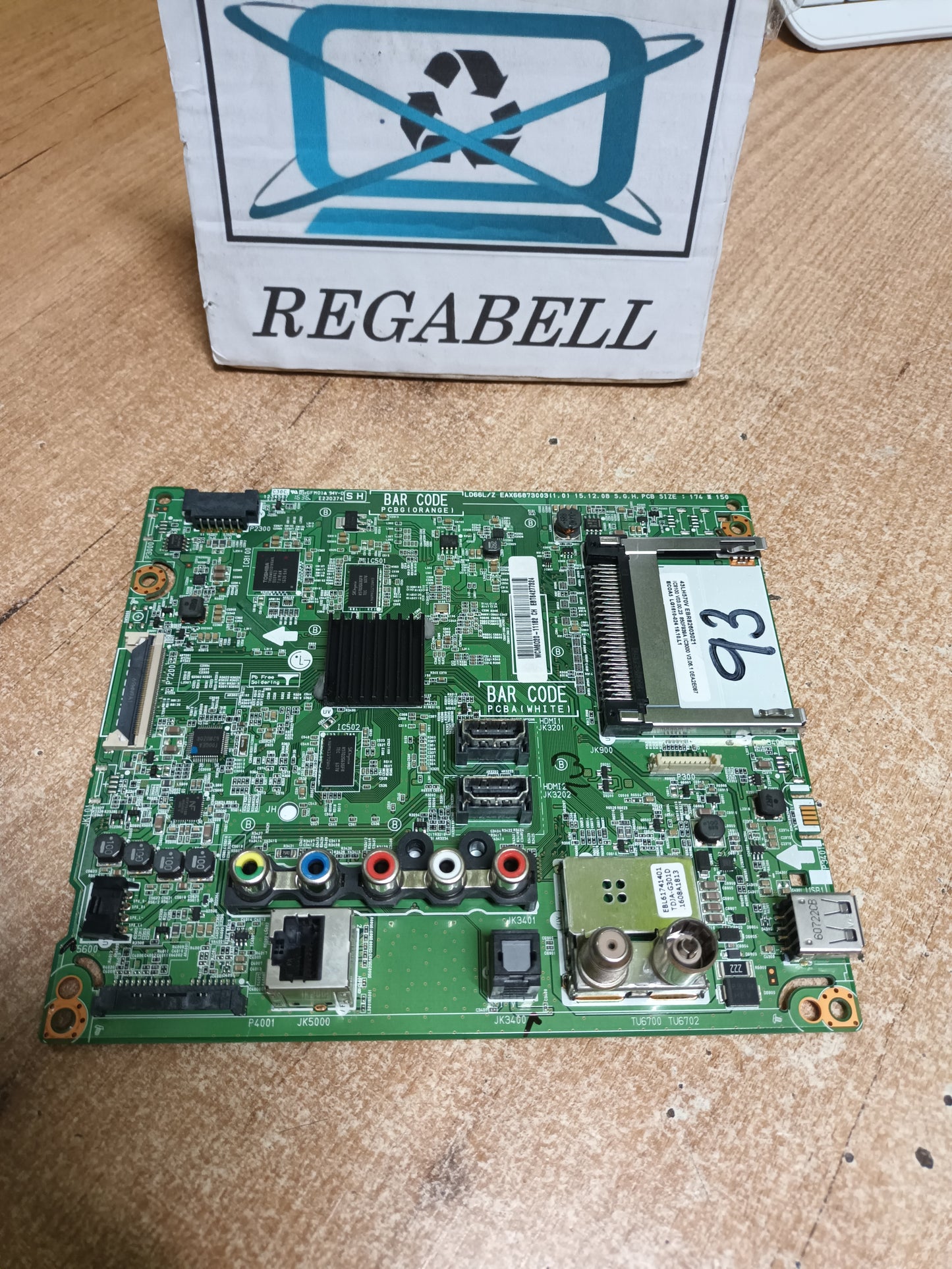 Placa main, EAX66873003(1.0), de tv LG43LH570V,