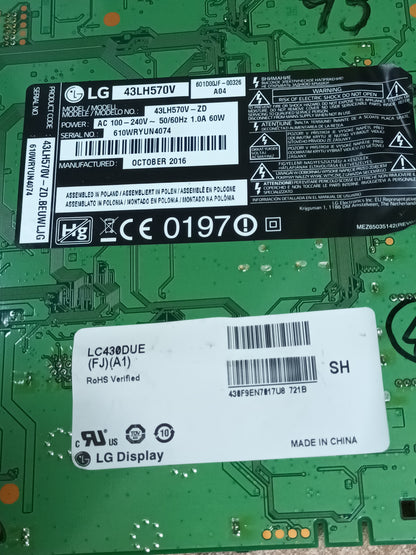 Placa main, EAX66873003(1.0), de tv LG43LH570V,