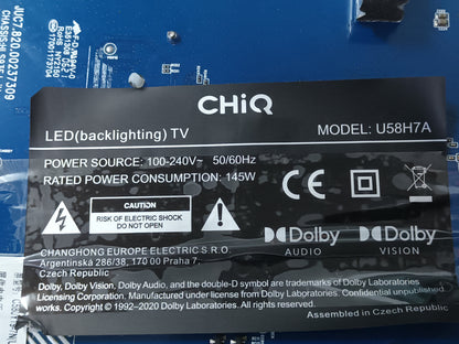 KIT 5 tiras de retroiluminación de CHIQ U58H7A