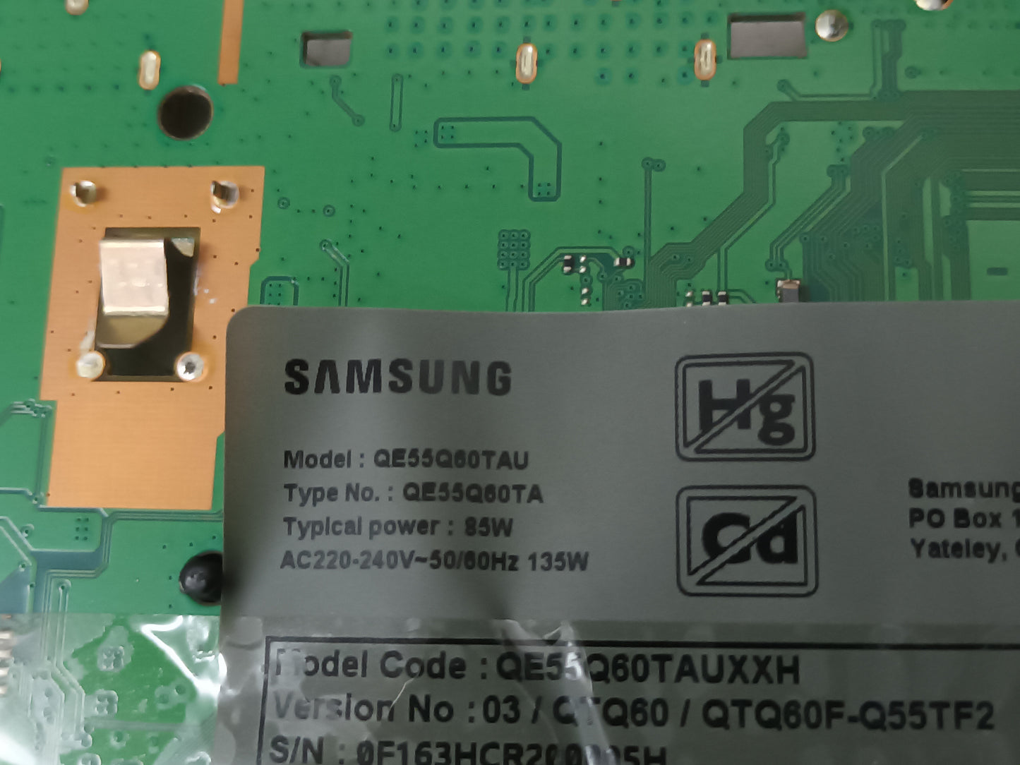 SAMSUNG QE55Q60TAU, COMPONENTES TV, (ref-43)