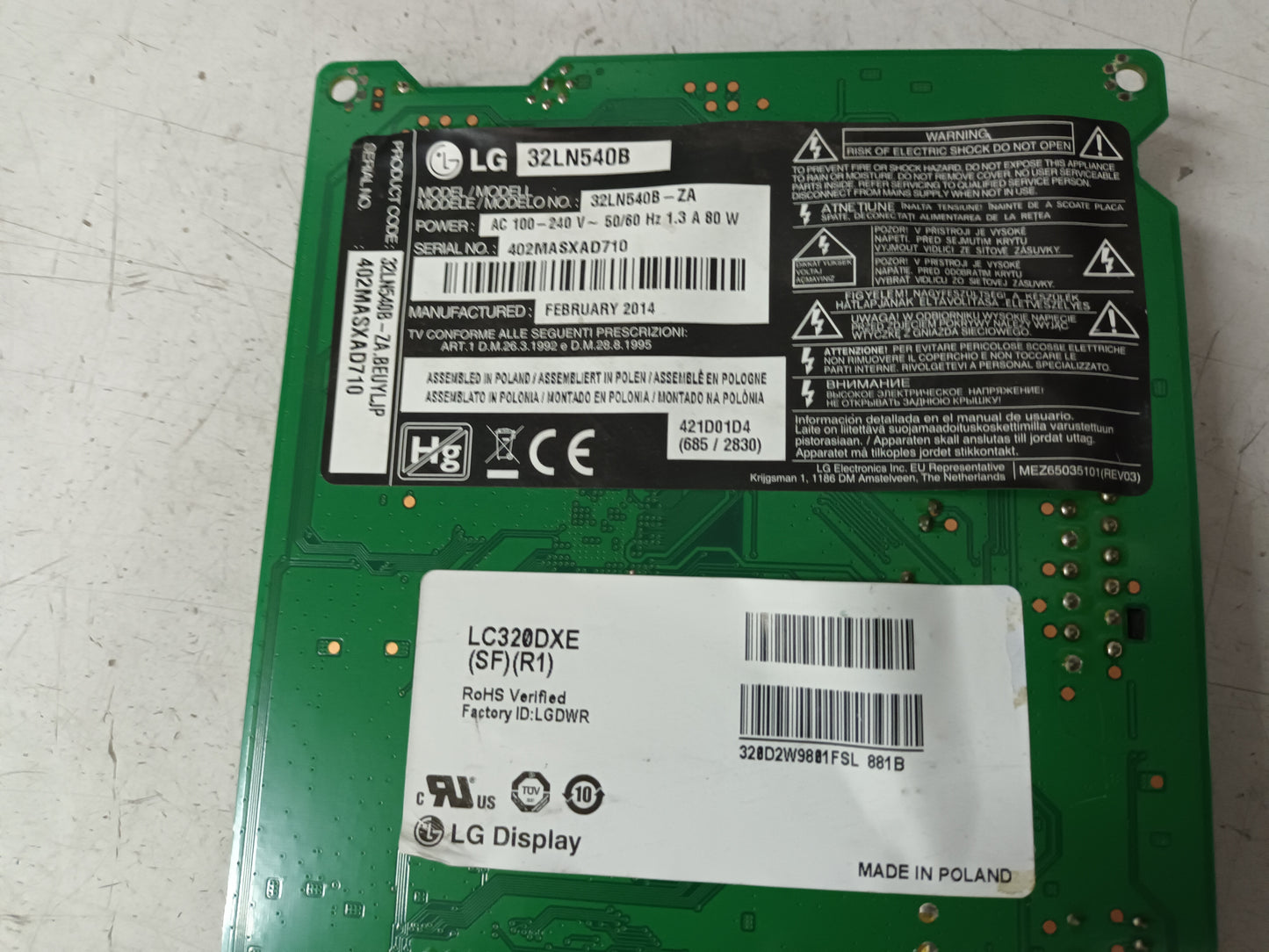 LG32LN540B, COMPONENTES TV, (ref-59)