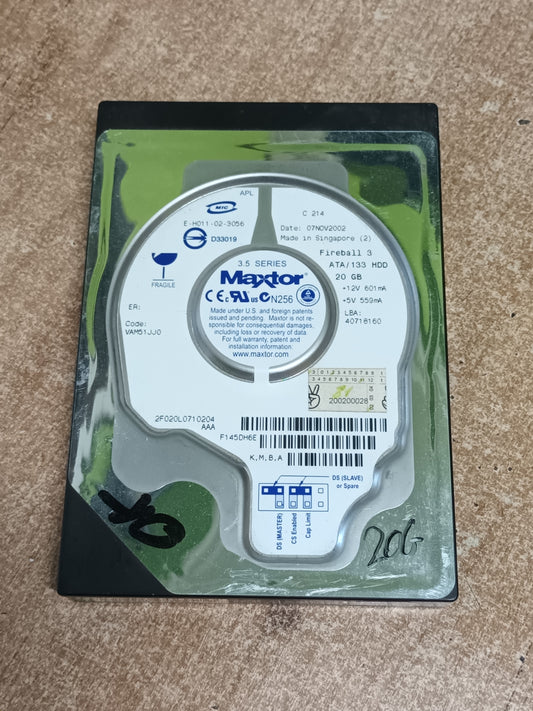 maxtor 20gb, 3.5 ide vintage