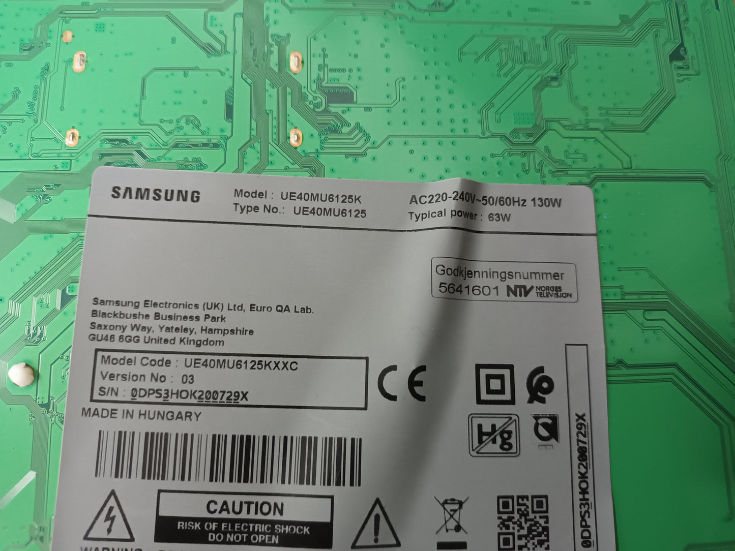 SAMSUNG UE40MU6125K, componentes, (ref-25)
