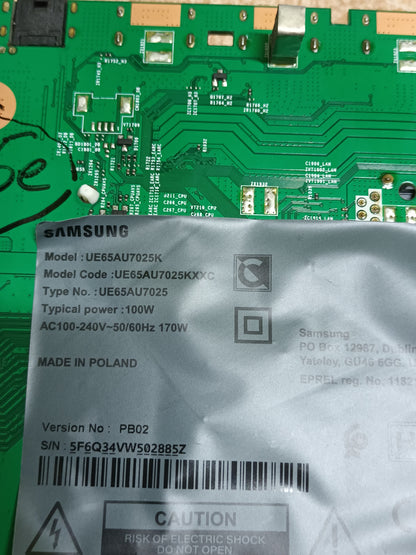 PLACA MAIN BN96-65002E, de tv SAMSUNG UE65AU7025K,