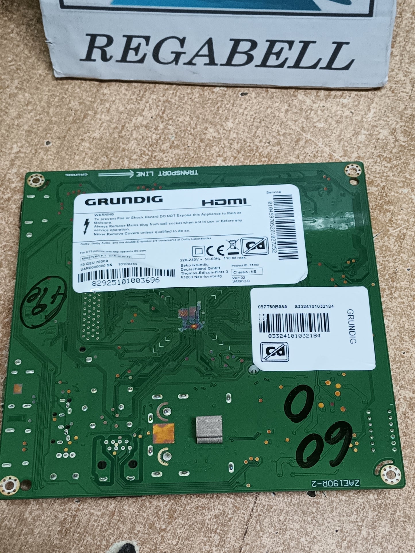 PLACA MAIN, ZAE190R2, de TV GRUNDIG 50GEU7800B,