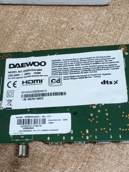 PLACA MAIN, TP.SK706S.PC822, de TV DAEWOO D50DH55UQM